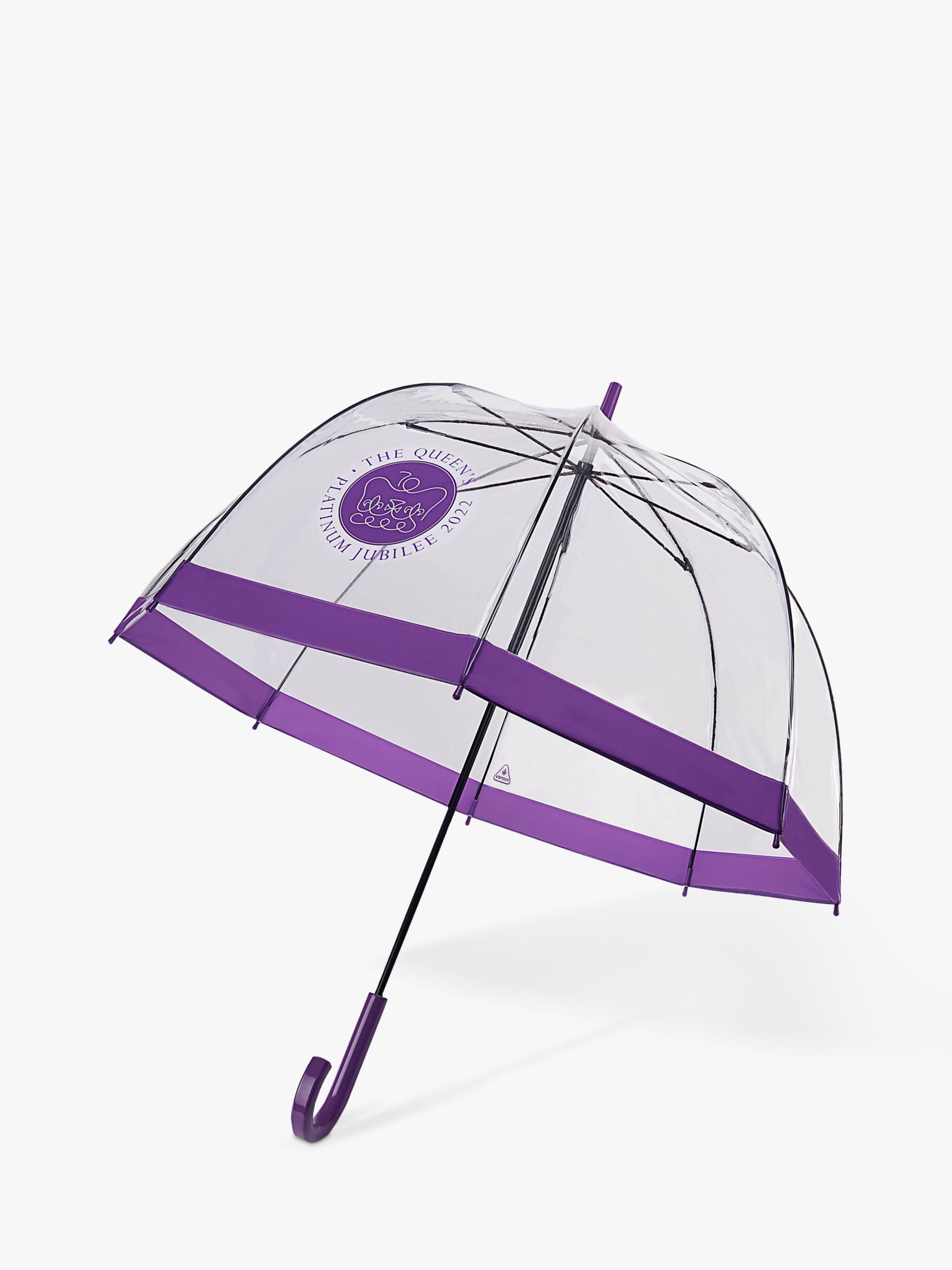 Fulton Birdcage-2 Jubilee Umbrella, Clear/Purple at John Lewis  Partners
