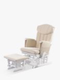 Kub Chatsworth Glider Nursing Chair, White Wood/Oatmeal