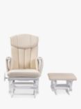 Kub Chatsworth Glider Nursing Chair, White Wood/Oatmeal