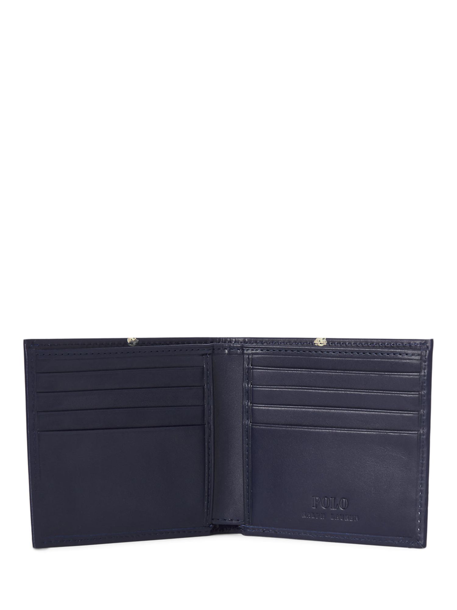 Polo Ralph Lauren Signature Bear Leather Wallet, Navy/Multi at John Lewis &  Partners