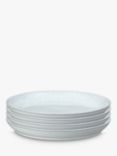 Denby White Speckle Stoneware Coupe Dinner Plates, Set of 4, 26cm, White