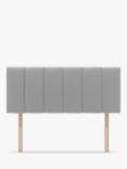 Koti Home Avon Upholstered Headboard, Small Double, Linen Look Mid Grey