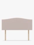 Koti Home Brit Upholstered Headboard, King Size, Linen Look Washed Pink