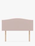 Koti Home Brit Upholstered Headboard, Double, Linen Look Washed Pink