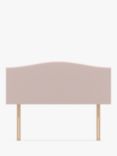 Koti Home Brit Upholstered Headboard, Small Double, Linen Look Washed Pink