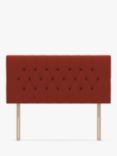 Koti Home Eden Upholstered Headboard, Double, Luxury Velvet Rust