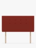 Koti Home Nene Upholstered Headboard, Small Double, Luxury Velvet Rust