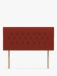 Koti Home Eden Upholstered Headboard, Small Double, Luxury Velvet Rust