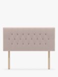 Koti Home Eden Upholstered Headboard, Double, Linen Look Washed Pink