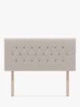 Koti Home Eden Upholstered Headboard, Small Double, Linen Look Beige