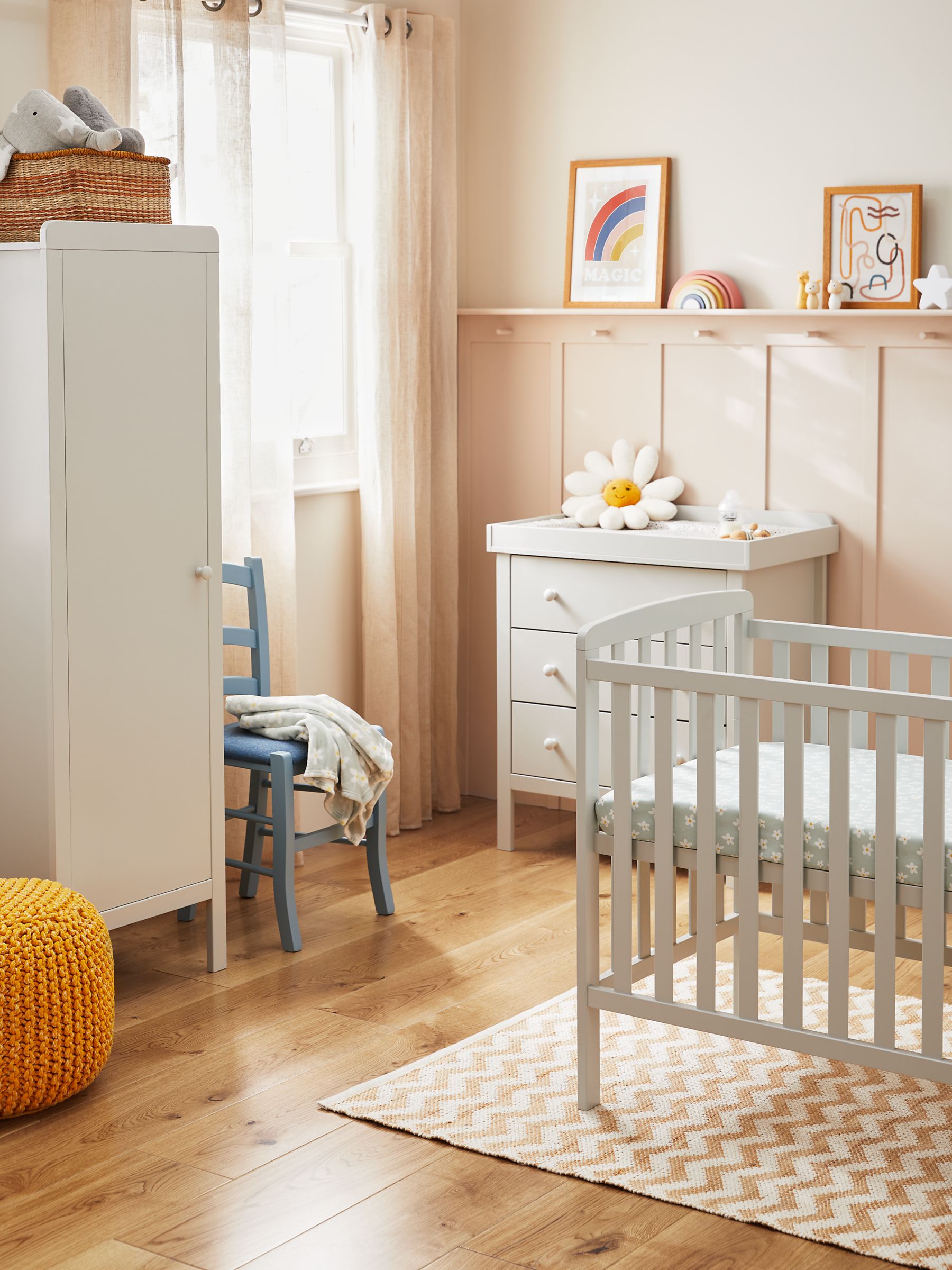 John lewis store grey cot