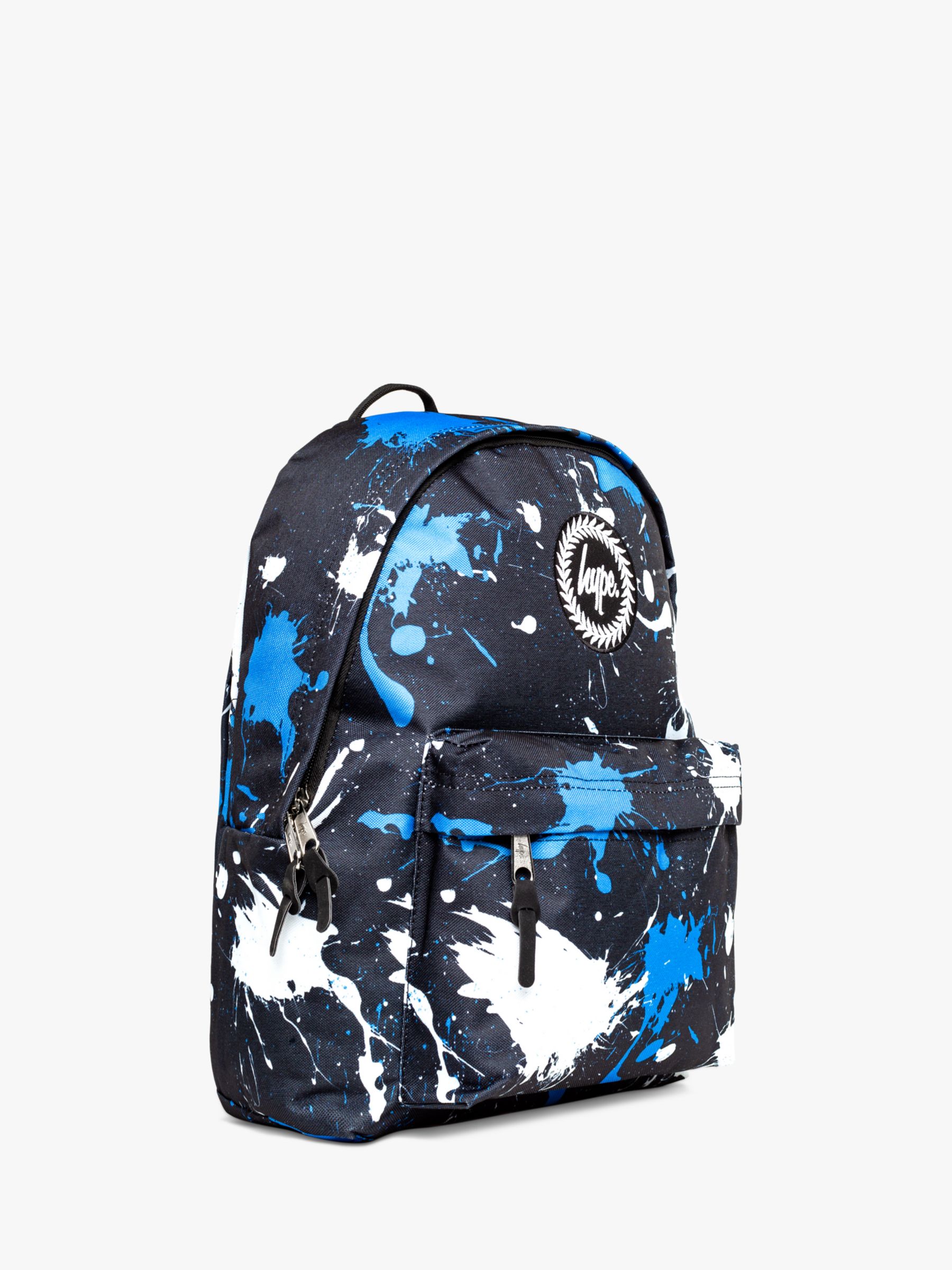 black paint splatter backpack