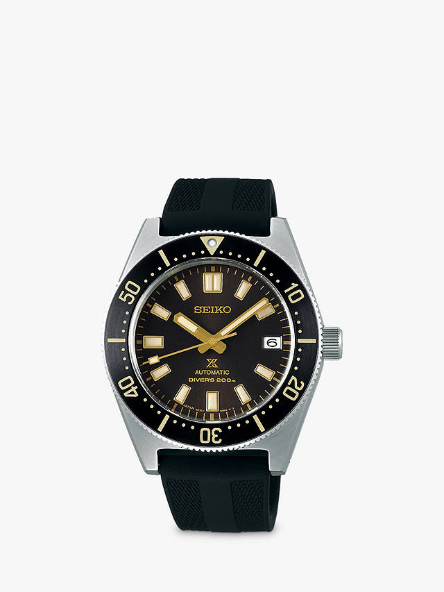 Seiko SPB147J1 Men's Prospex 1965 Re-interpretation Diver's Automatic Date  Silicone Strap Watch, Black