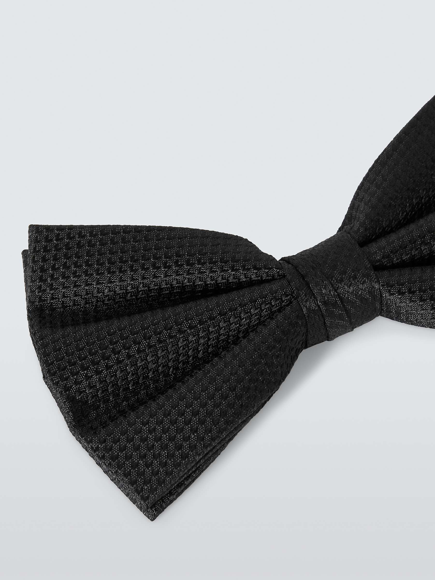 Buy John Lewis Textured Silk Bow Tie, Black Online at johnlewis.com