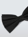 John Lewis Textured Silk Bow Tie, Black