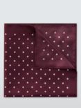 John Lewis Silk Spot Pocket Square, Burgundy