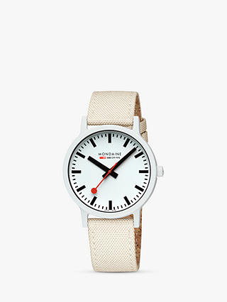 Mondaine Unisex Essence Collection Textile Strap Watch
