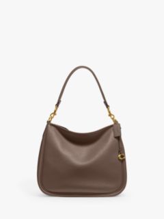 Coach Cary Leather Shoulder Bag, Dark Stone