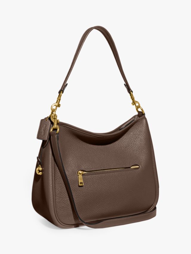 Coach Cary Leather Shoulder Bag, Dark Stone