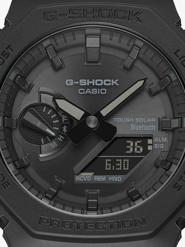 Casio Men's G-Shock Date Solar Resin Strap Watch, Black GA-2100-1A1ER