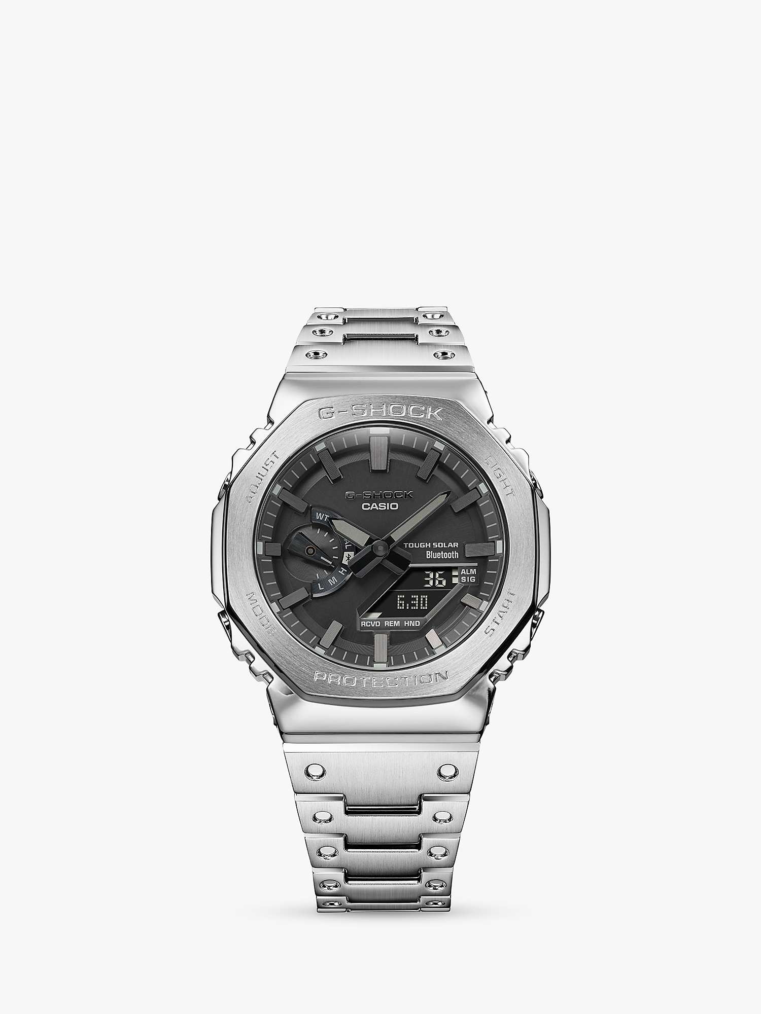 Casio GM-B2100D-1AER Men's G-Shock Bracelet Strap Watch, Silver at John  Lewis  Partners