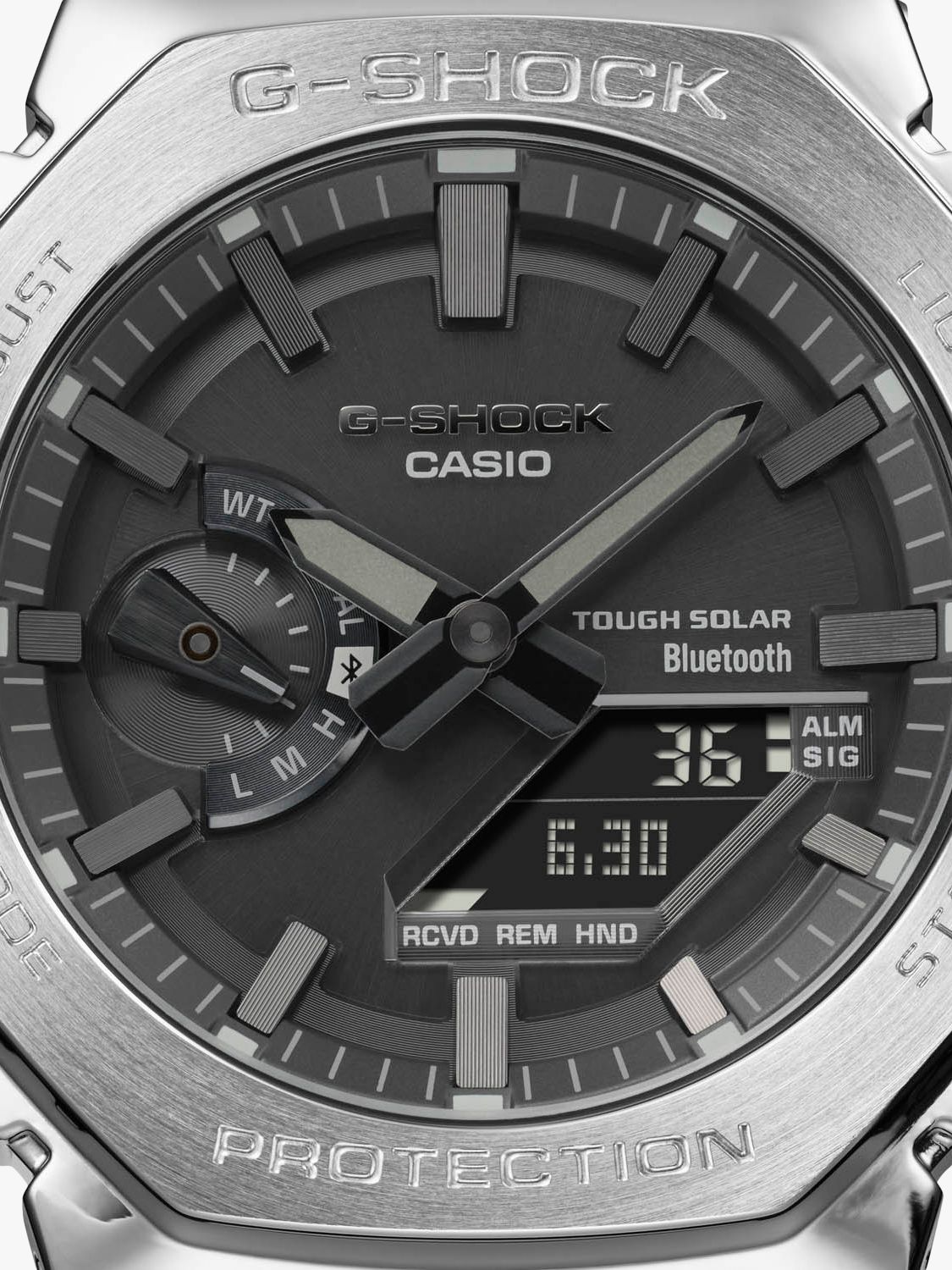 Casio GM-B2100D-1AER Men's G-Shock Bracelet Strap Watch, Silver at John  Lewis & Partners