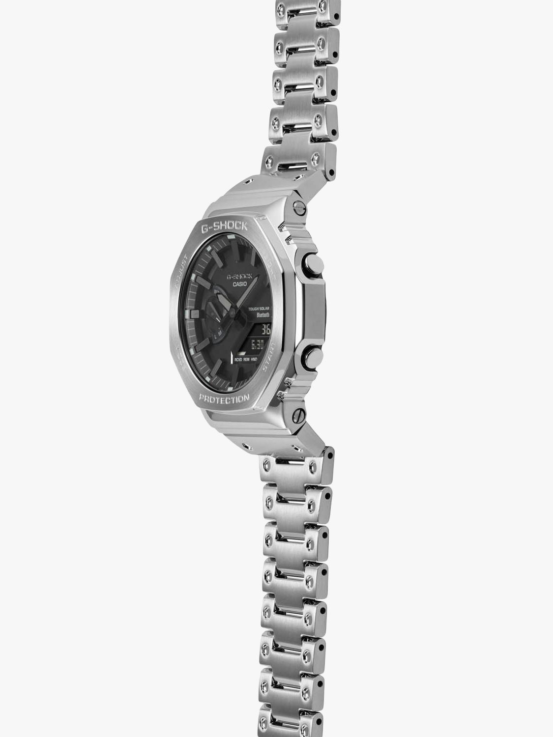 Buy Casio GM-B2100D-1AER Men's G-Shock Bracelet Strap Watch, Silver Online at johnlewis.com