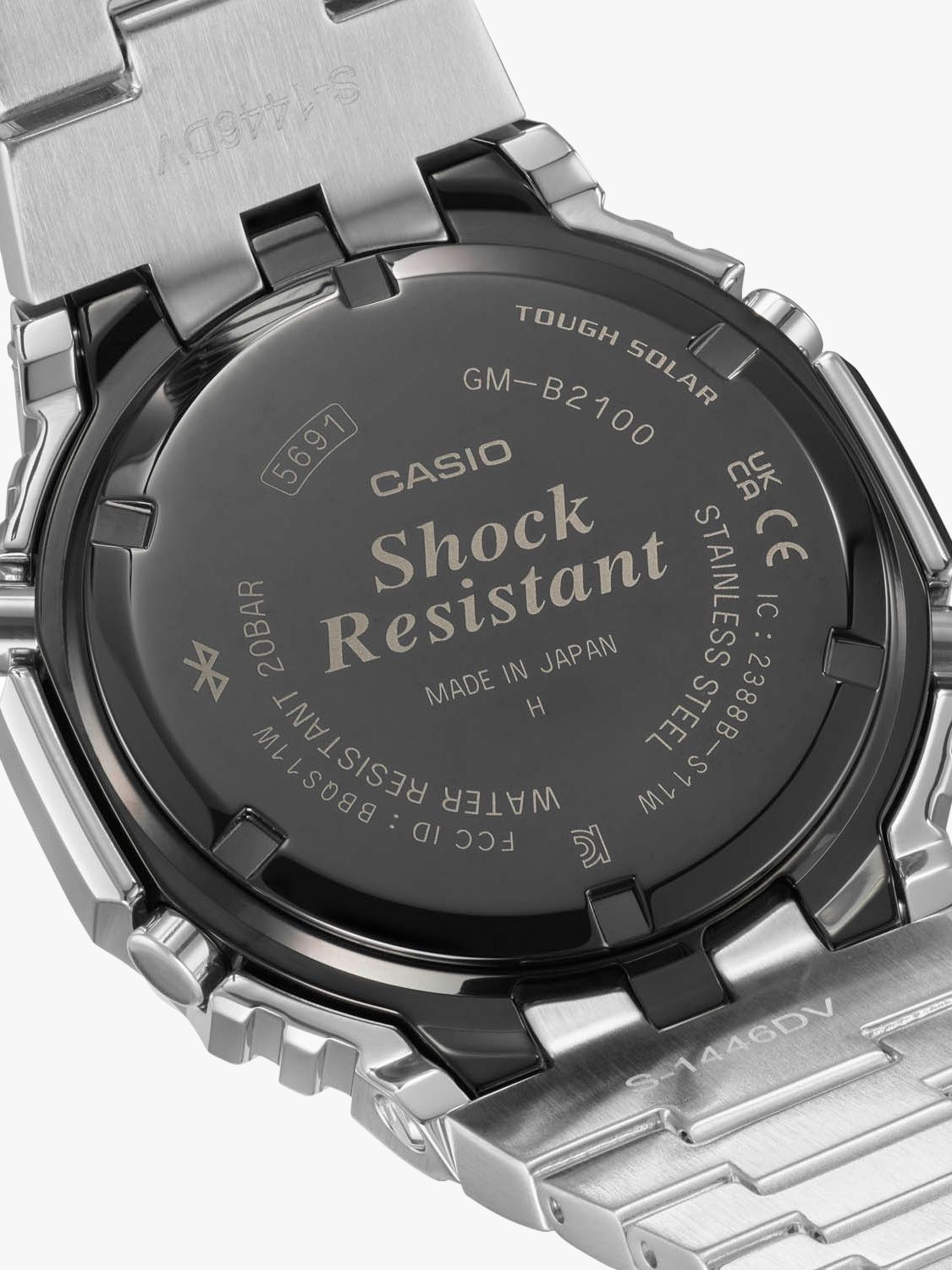 Casio GM-B2100D-1AER Men's G-Shock Bracelet Strap Watch, Silver