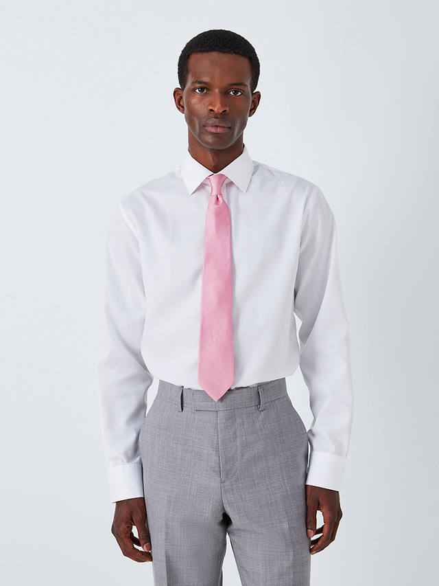 John Lewis Plain Silk Tie, Pink