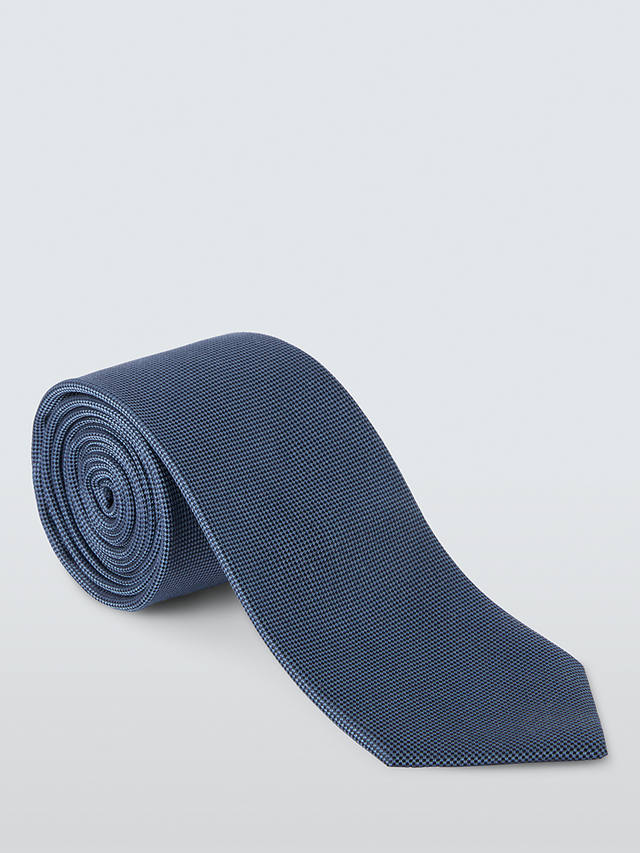 John Lewis Plain Silk Tie, Airforce Blue
