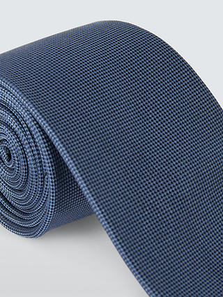 John Lewis Plain Silk Tie, Airforce Blue