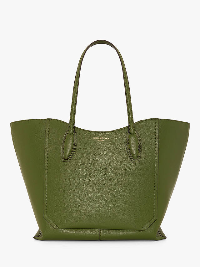 Jasper Conran Bryn Leather Tote Bag, Green