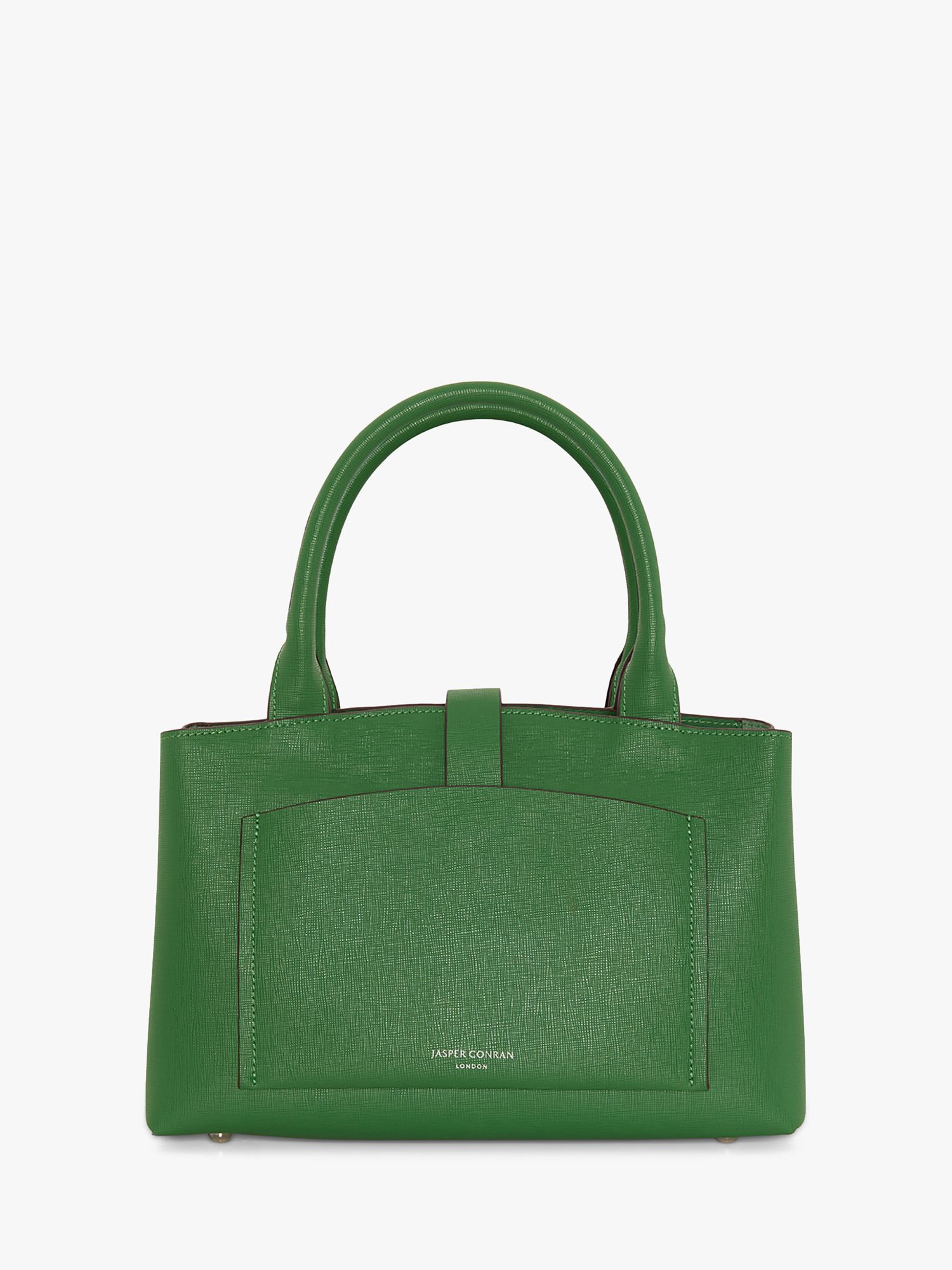 Jasper Conran London Bee Mini Leather Tote Grab Bag, Green at John ...