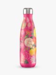Chilly's Pompoms Stainless Steel Vacuum Insulated Leak-Proof Drinks Bottle, 500ml, Pink/Multi