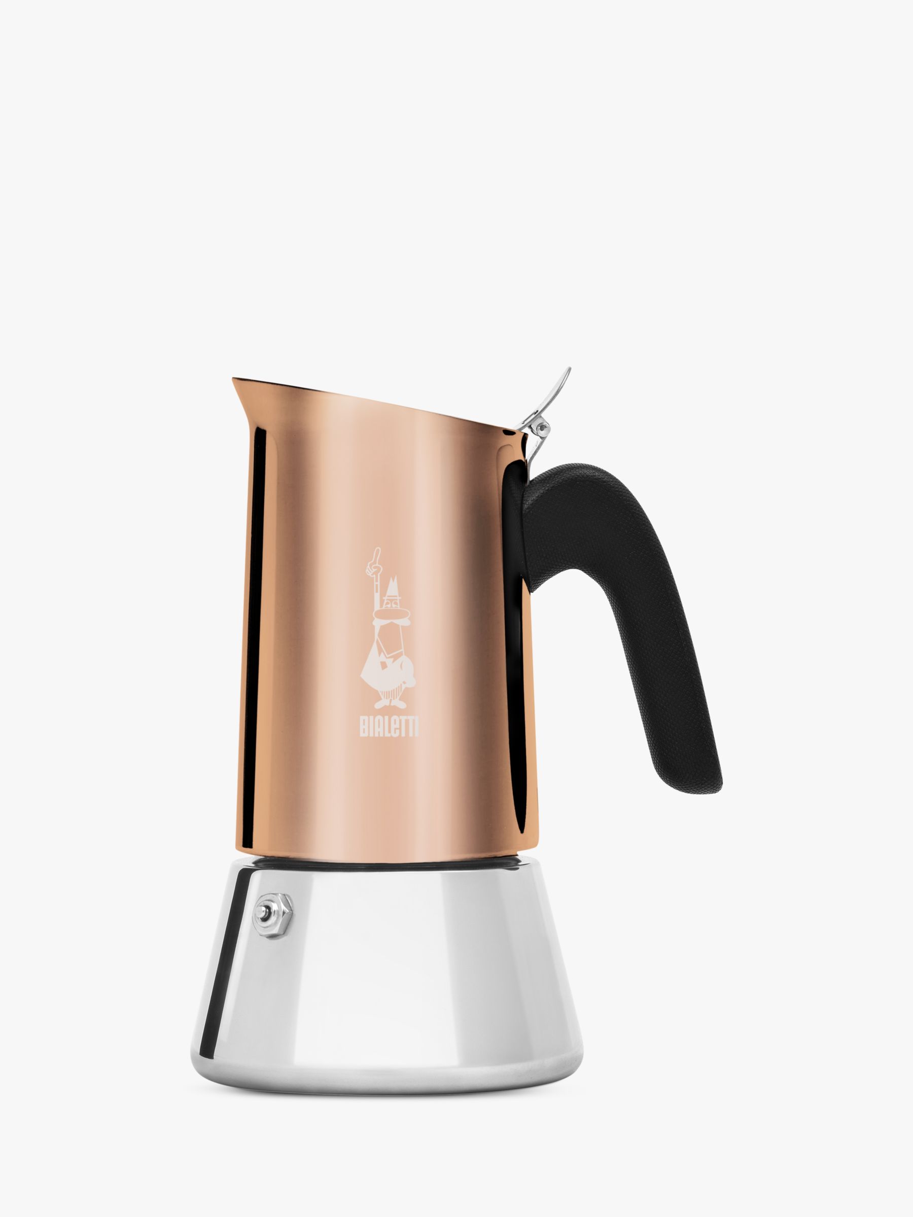 John Lewis Induction Stovetop Stainless Steel 6 Cup Espresso Coffee Maker,  300ml