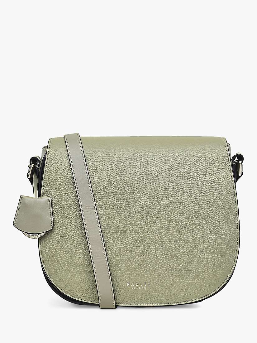 Radley Painters Mews Leather Flap Over Cross Body Bag, Willow at John ...