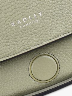 Radley London Painters Mews Black Leather Flap-Over Shoulder Bag