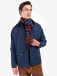 Barbour Lambswool Cashmere Mix Tartan Check Scarf, Multi