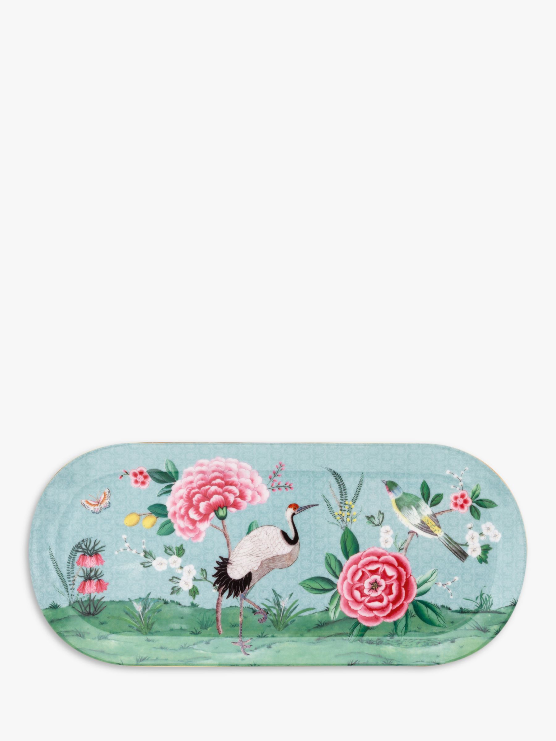 Pip Studio Blushing Birds Porcelain Cake Tray, 33cm, Blue