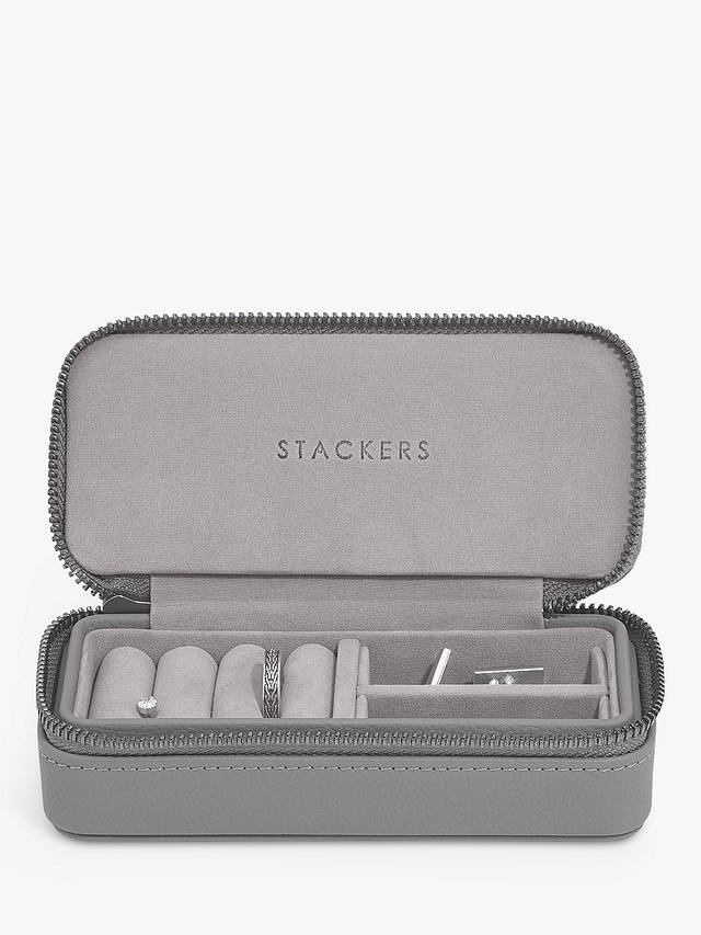 Stackers Travel Jewellery Box, Medium, Grey 1