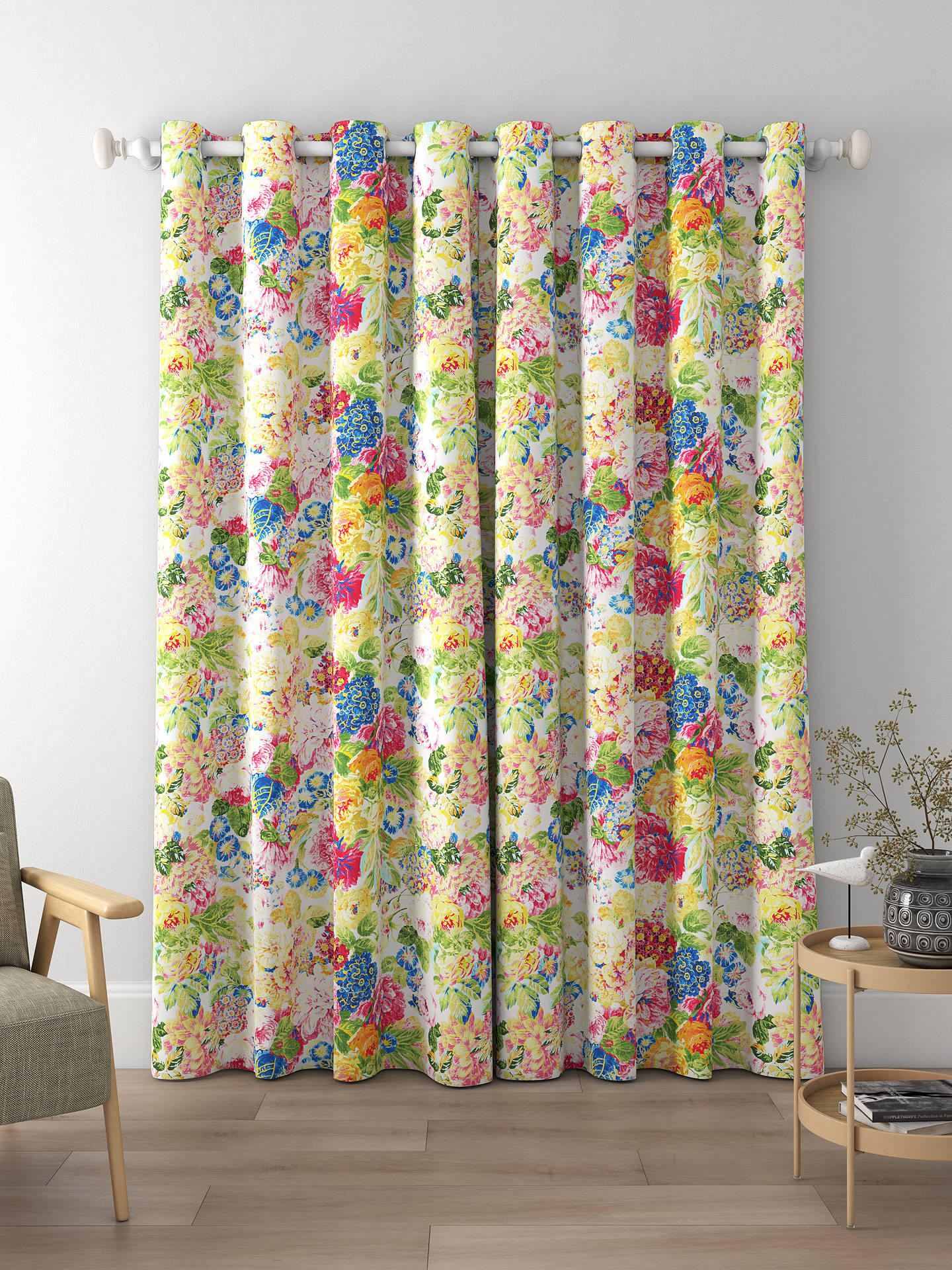 Sanderson Very Rose and Peony Made to Measure Curtains, Multi