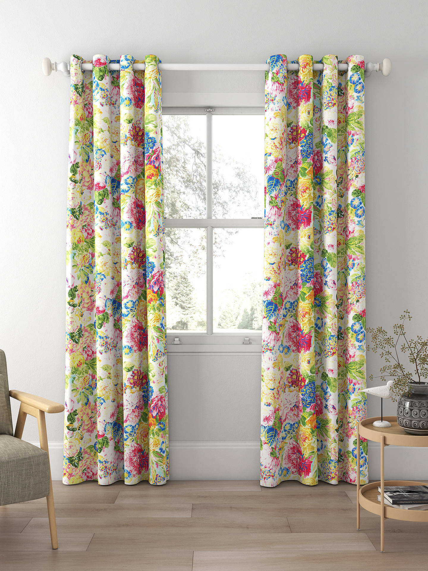 Sanderson Very Rose and Peony Made to Measure Curtains, Multi