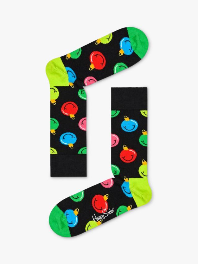 Happy Socks Jingle Smiley Bauble Socks Gift Box, One Size, Multi