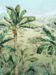 Osborne & Little Martinique Wallpaper Panel, Leaf Green W7615-01