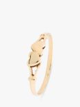 L & T Heirlooms Second Hand Personalised 9ct Gold Twin Heart Ring, Yellow Gold