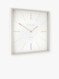 Thomas Kent Editor Square Analogue Wall Clock, 51cm, Salt