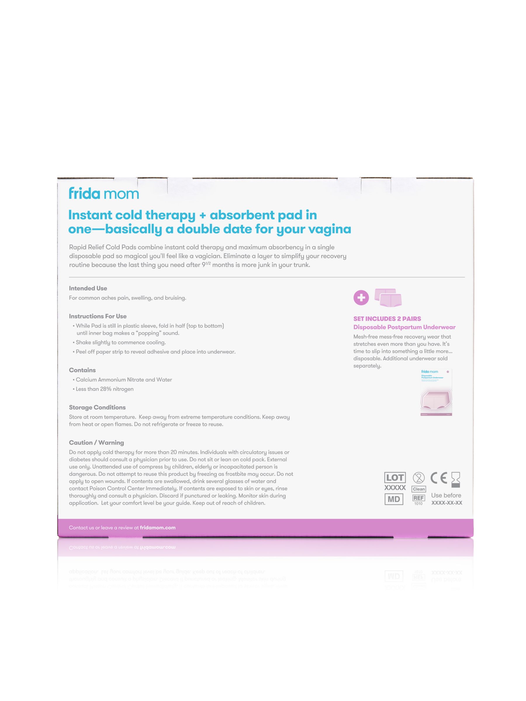 Fridababy Frida Mom Rapid Relief Cold Pads & Disposable Underwear Set at  John Lewis & Partners