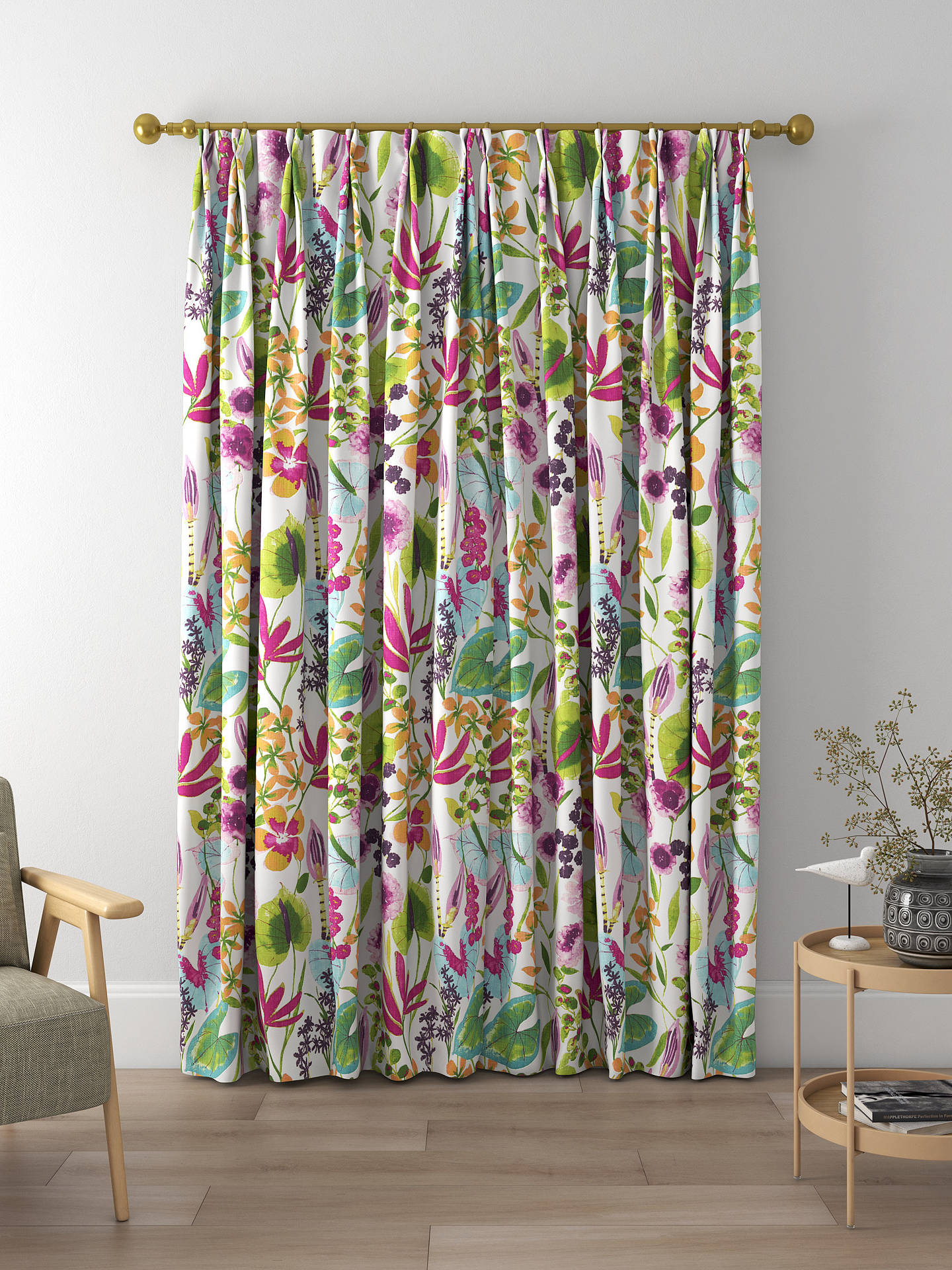 Harlequin Nalina Made to Measure Curtains, Flamingo/Papaya/Loganberry
