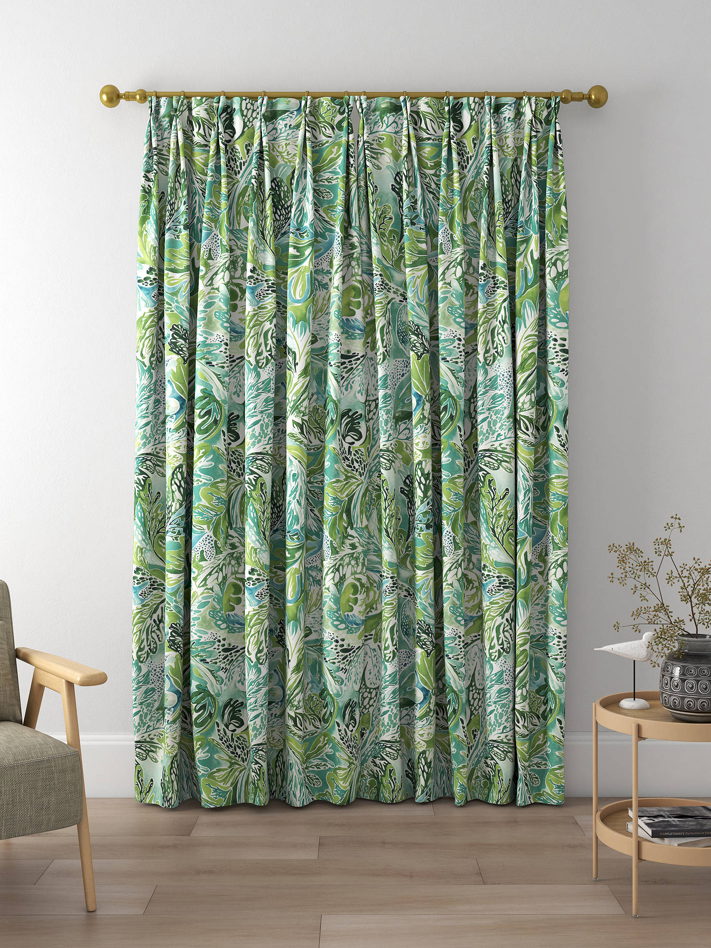 Harlequin Alotau Made to Measure Curtains, Fig Leaf/Tree Canopy