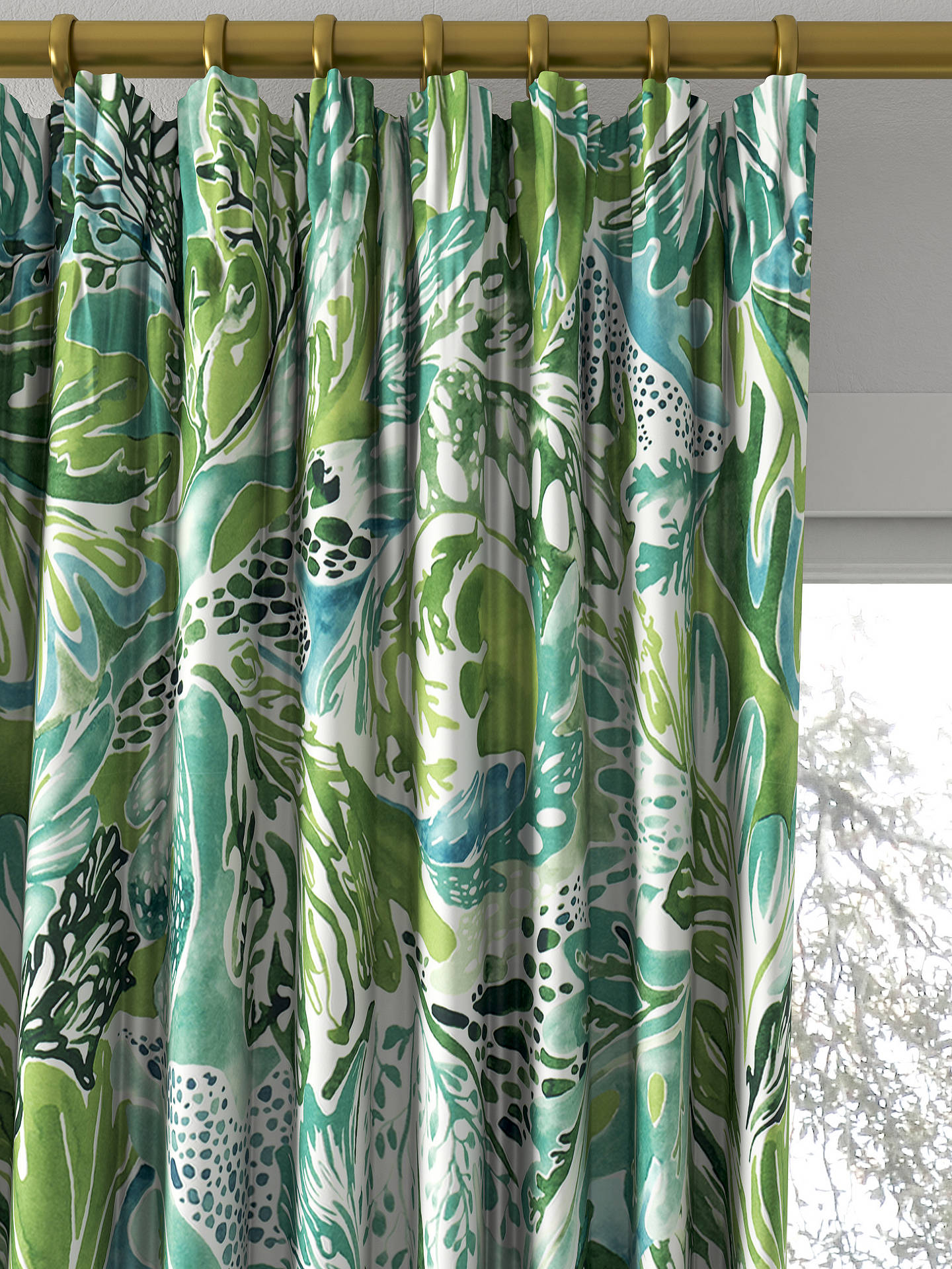 Harlequin Alotau Made to Measure Curtains, Fig Leaf/Tree Canopy